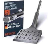 Presch SDS-plus Scalpello per piastrelle - Extra largo (75 mm) - Estremamente resistente - Angolato per una facile rimozione delle piastrelle (lunghezza 165 mm) - Acciaio ad alte prestazioni