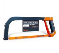 Presch Seghetto per metallo 300mm - Con lama in metallo BI per un taglio preciso - Rotazione della lama di 90° per tagli orizzontali e verticali - Manico ergonomico con chiave di tensione inclusa