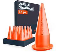 Presch Set Punte per Silicone 12 pz. con scala integrata - Per tutte le pistola per silicone da 600 ml - Ugelli a punta aperta - flusso elevato