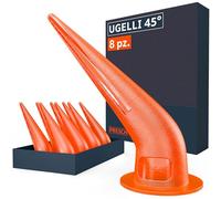 Presch Set Punte per Silicone 8 pz. 45° inclinati & scala integrata - Per tutte le pistola per silicone da 600 ml - Ugelli a punta chiusa - Flusso ridotto