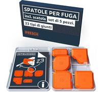 Presch Spatole per silicone Set 5 pz. - Giunti perfetti grazie a bordi molto dritti - Manopole speciali per un facile sollevamento - Ideale per sigillanti come acrilico e silicone - Con scatola