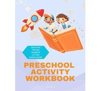 PRESCHOOL ACTIVITY WORKBOOK- MATCHING TRACING NUMBERS LETTERS & MUCH MORE