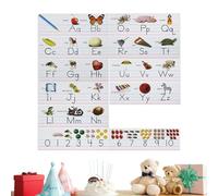 Preschool Alphabet Bulletin Board Sets, Educational Wall Learning Cards, Durable Letter, Bright Classroom Decoration, Visual Learning Tool, Kindergarten Daycare Early Education Activity