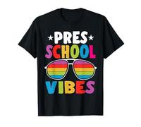 Preschool Back To School Sunglasses Vibes Retro First Day Maglietta