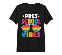 Preschool Back To School Sunglasses Vibes Retro First Day Maglietta Premium