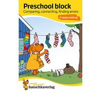 Preschool block - Comparing, connecting, finding errors 4 years and up, A5-Block: for kids, boy and girl - Colourful puzzle block - fun educational learning: 731