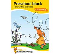 Preschool block - Handwriting exercises 5 years and up, A5-Block: Colourful puzzle block - fun educational development: 736