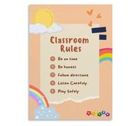 Preschool Classroom Rules Poster Kind Hands Listening Ears Chart