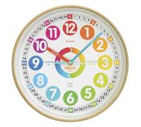 Preschool Collection Color Clock - Time Teacher 10 Inch Educational Silent Wall Clock with Colored Numbers - Easy to Read Analog Dial for Teacher's Classrooms, Kid's Bedroom & Children Playroom