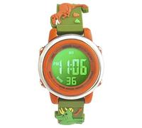 Preschool Collection Orologio digitale per bambini con illuminazione - Monster Trucks, Dinosauri, squalo, unicorno, farfalla, ragno, per ragazze, ragazzi, bambini, scuola, Verde, Monster Truck