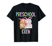 Preschool Crew Cute Bunny Rabbit Lover Kids Girls Teacher Maglietta