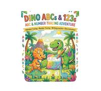 Preschool Dinosaur Activity Workbook: Tracing Alphabet & Numbers: Age 3-5