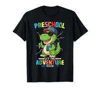 Preschool Let The Adventure Begin Cool Dinosaur Pre-K Maglietta