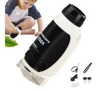 Preschool STEM Project Toy, Small Educational Microscope for Student Science Lab | Microscope portatile per bambini | Pocket 50X 250X LED Lighted Kit |