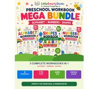 Preschool Workbook Mega Bundle: Alphabet, Numbers, and Shapes Workbook with Tracing, Matching, Coloring, Counting, and Fun Activities for Ages 3-6