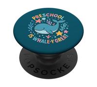 Prescolare è Whaley Grande Carino Balena Oceano Parole Gioco di parole Pun PopSockets PopGrip Adesivo