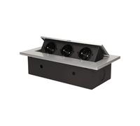 Prese a incasso 3x250V con bordo spesso, grigie OR-AE-1335/G