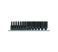 Prese a percussione metriche profonde per unità da 1/4" 6 lati 14 pz 4 mm - 1...