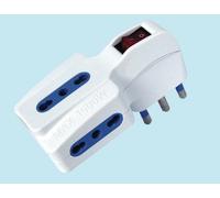 PRESE - ADATTATORE TRIPLO BRIXO CON INTERRUTTORE - 5 pz