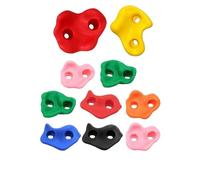 Prese Arrampicata 10 pezzi/set di prese for arrampicata su roccia, pietre da parete in legno, giocattoli for parco giochi, kit presa for mani e piedi, all'aperto per Interni(Colorful 10pcs no screw)