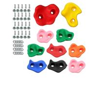 Prese Arrampicata 10 pezzi/set di prese for arrampicata su roccia, pietre da parete in legno, giocattoli for parco giochi, kit presa for mani e piedi, all'aperto per Interni(Colorful 10pcs with screw)
