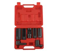 7PCS 3/8" & 1/2" DRIVE SOCKETS OXYGEN SENSOR WRENCH TOOL KIT Chrome Vanadium