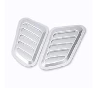 Prese d'aria cofano Copertura 2 Pezzi Universale Auto Presa Flusso Aria Scoop Cofano Presa Ventilazione Cofano Copertura Decorazione Accessori Compatibile Con BMW(Silver)