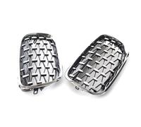 Prese d'aria del cofano Compatibile Con BMW Per X6 E71 2007 2008 2009 2010 2011 2012 2013 2014 Auto Griglia Anteriore Rene Grill Diamond Style Chrome Nero(Silver)