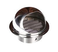 Prese d'aria in acciaio inossidabile 304, copertura rotonda per presa d'aria da parete con rete schermata, tappo di ventilazione da parete resistente alle intemperie, griglia di scarico per cucina,