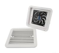 Prese d'aria laterali per camper con ventole di scarico da 24 V, con struttura in ABS, design impermeabile e zanzariera a maglia fine per rimorchi e barche