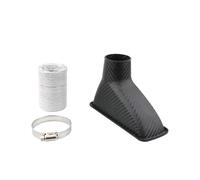 Prese D'aria Per Auto Kit Di Aspirazione Aria Turbo Per Paraurti Anteriore Universale Per Auto Kit Di Aspirazione Turbina ABS Imbuto Aria Aspetto Fibra Di Carbonio(Square)
