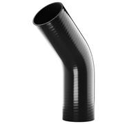 Prese d'aria per cofano Gomito per tubo flessibile rinforzato con turbocompressore e refrigerante in silicone da 45 gradi da 45 mm( Black)