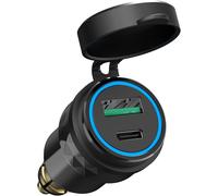 Prese DIN a USB per Ricarica Rapida Moto BMW, Metallo PD 3.0 & 18W QC 3.0 Adatt