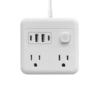 Prese Elettriche | 8 In 1 Presa Di Corrente Da Scrivania - Prolunga da 1.8 m con Adattatore, Stazione di Ricarica per Camera Cucina Ufficio Dormitorio