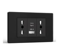 Prese Elettriche Da Muro, Presa Bipasso Con USB a E USB C, Presa Bivalente 10A/1