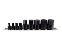 Prese esagonali a brugola maschio metriche attacco 1/4" 3/8" 9 pz 6 mm - 19 mm