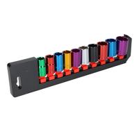 Prese metriche 1/2" drive con codice colore poco profondo 6 lati 13 mm - 24 m...