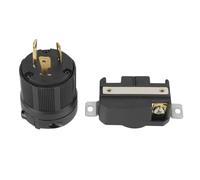 Prese NEMA L6-30 30A 250V Industriali con Blocco di Sicurezza per Officina Professionale Applicazioni Industriali e Protezione Antischizzamento Resistente