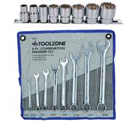 Prese poco profonde Whitworth 1/2" BSW 8 pezzi e tenditori BSW Whitworth 8 pe...