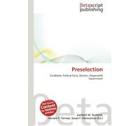 Preselection: Candidate, Political Party, Election, Responsible Government
