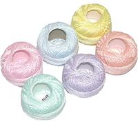 Presencia Finca Perle, confezione campione di fili di cotone, misura 5, per sashiko, ricamo e quilting, collezione "Pastel"
