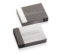 PRESENT-MORE - Kit Cucito 250 Pezzi - Linea Smart - Kit con Ago, Fili, Bottoni e Spilla da Balia - Packaging Ecologico in Scatoletta Riciclabile - Ideale per Hotel e B&B