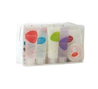 PRESENT-MORE - Set Cortesia 24 Ospiti Stone - Fragranza Relaxing - Contiene: Shampoo, Gel Doccia, 2in1, Crema, Sapone e Accessori - Per Hotel e B&B