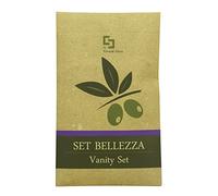 PRESENT-MORE - Vanity Set 100 Pezzi - Linea Beauty Oil - Kit con Dischi Struccanti, Limetta per Unghie e Cotton Fioc - Packaging Ecologico in Stone Paper - Ideale per Hotel e B&B