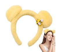 Presentata Di Peluche Giallo Ea Orecchie Da Testa, Ac-cessori Per Costumi In Costume In Stile Orecchie Da Orso Di Moda, Fascia Per Animali Per Il Trucco Per Il Cosplay Natalizio Feste In Costume