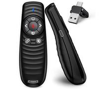 Presentatore USB C, 2.4 GHz Presentation Pointer, puntatore per presentazioni tramite tipo C e ricevitore USB, PowerPoint per Windows 7/8/10/Mac/Linux/Android/PowerPoint/Keynote/Google