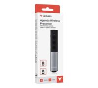 Presentatore wireless Verbatim 32366 RF 100 m Nero Argento laser rosso