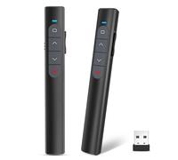 Presentazione Wireless Presenter, 2 Pezzi Luce Rossa Puntatore, Hyperlink Volume Control Presenter 2.4GHz Presentazione PowerPoint Clicker Puntatore Remoto