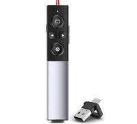 Presenter - Puntatore per presentazioni, 2 in 1, USB e ricevitore di tipo C, ricaricabile, 2,4 GHz, con commutazione finestra, collegamento ipertestuale per Windows/Linux/Android/PowerPoint
