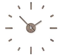 Presentime & Co Large Frameless DIY Wall Clock for Modern Home/Office Decoration, Silent no Ticking, Light Gray Oak Style. Wall Décor for Living Room, Dining Room, Kitchen, Bedroom, Class Room.